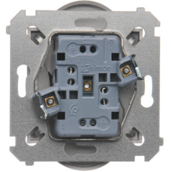 Kontakt SIMON 54 gniazdo podwójne z uziemieniem srebrny 02